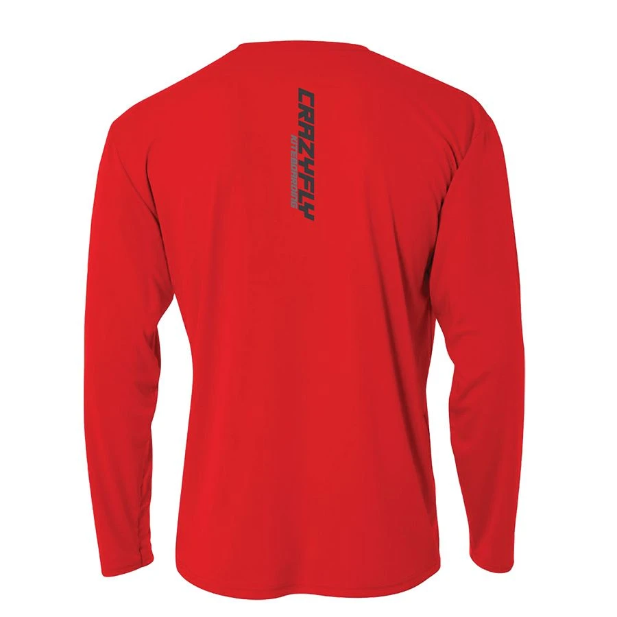 Crazyfly Long Sleeve Water Jersey - Red 2 Crazyfly Long Sleeve Water Jersey - Red - Image 2