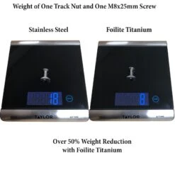 Foilite - M8 Titanium Hydrofoil Hardware Set - 4 Track Nuts And 4 M8 Screws 9 Foilite - M8 Titanium Hydrofoil Hardware Set - 4 Track Nuts And 4 M8 Screws -Kite Boarding Shop foilite titanium m8 screw track nut set 5