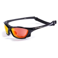 Ocean Lake Garda Kiteboarding Water Shades -Shiny Black W/Red Revo Lens