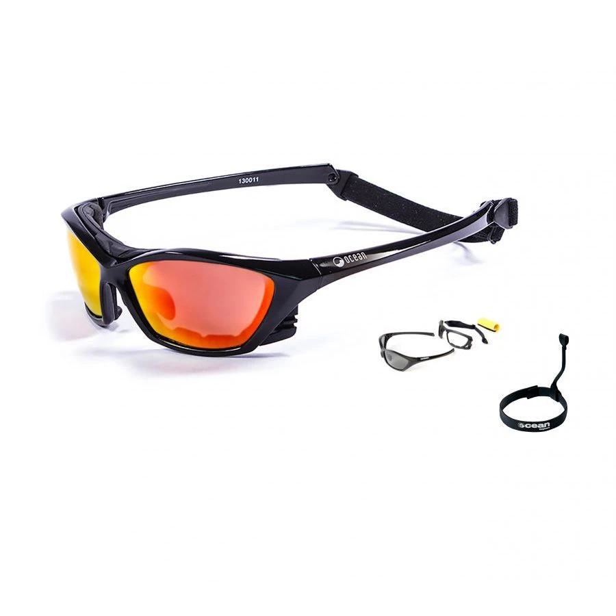 Ocean Lake Garda Kiteboarding Water Shades -Shiny Black W/Red Revo Lens 2 Ocean Lake Garda Kiteboarding Water Shades -Shiny Black W/Red Revo Lens - Image 2